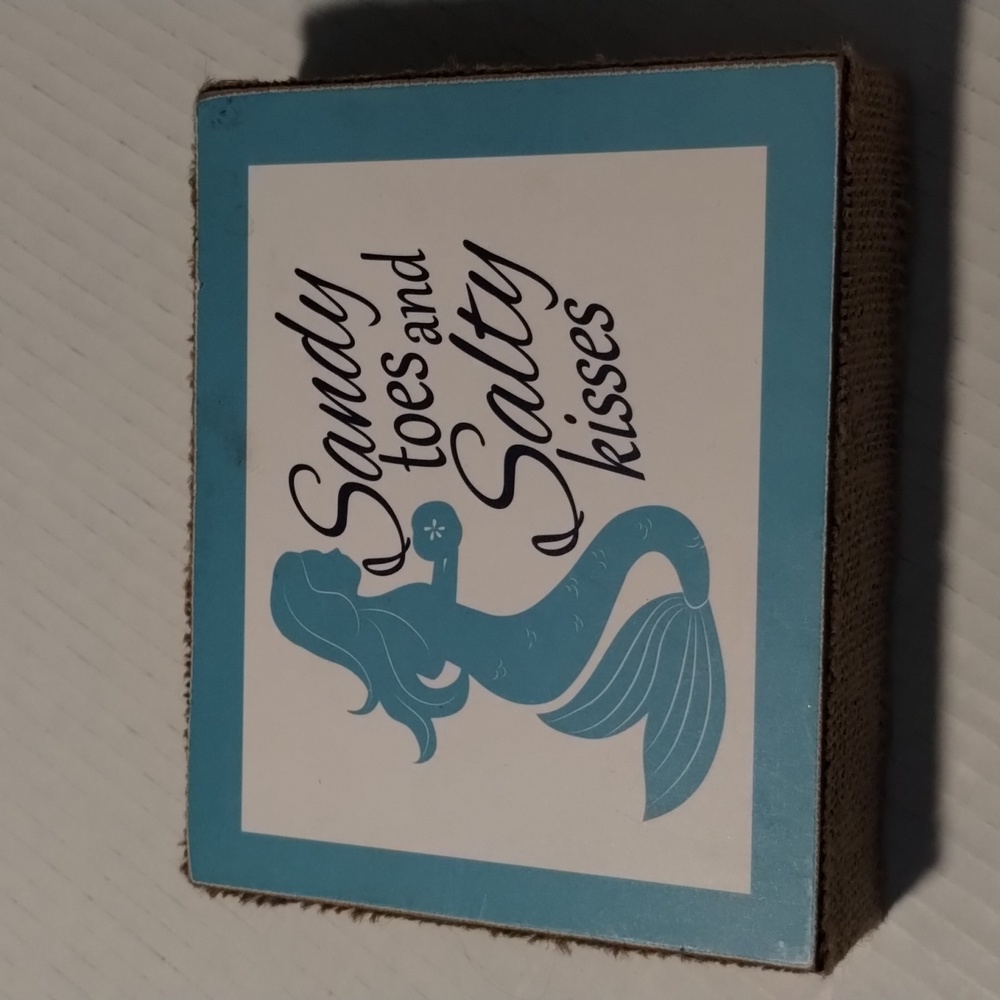 Mermaid theme picture to hang or sit on a shelf 5x6